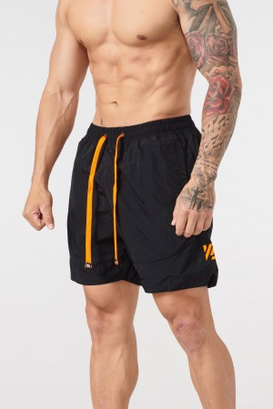 Men's YoungLA 109 Retro Shorts Black | 917-GNQUOX