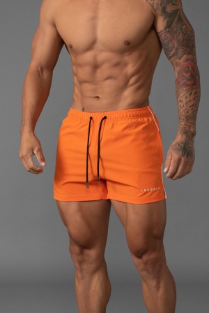 Men's YoungLA 143 Short Short Swim Shorts Orange | 247-IAOTWK