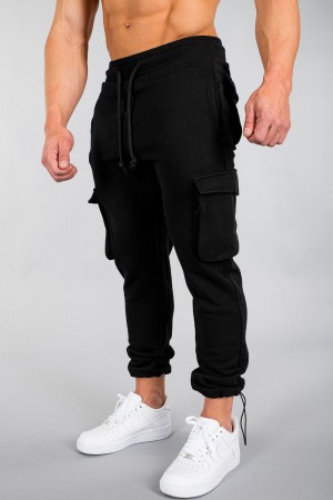 Men's YoungLA 206 Rambo Combat Jogger Black | 378-WHCRPS