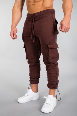 Men's YoungLA 206 Rambo Combat Jogger Brown | 419-HKAUQJ