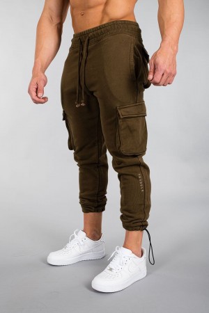 Men's YoungLA 206 Rambo Combat Jogger Olive | 570-WGVOHK