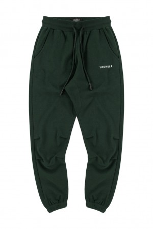 Men's YoungLA 210 Kick-Back Jogger Green | 942-QLAIXU