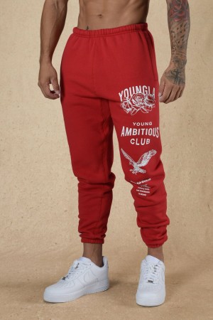 Men's YoungLA 233 The Immortal Fall 22" Jogger Red | 247-FYVNBZ