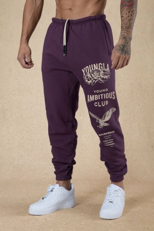 Men's YoungLA 233 The Immortal Fall 22" Jogger Purple | 502-CSADVM