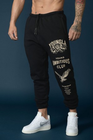 Men's YoungLA 233 The Immortal Jogger Black | 682-AWEJYM