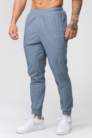 Men's YoungLA 237 Nylon Training Jogger Blue | 384-PVYAUB