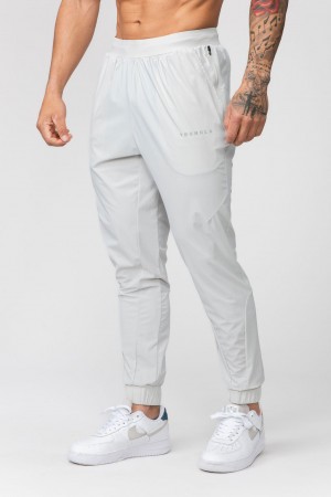 Men's YoungLA 237 Nylon Training Jogger Light Grey | 584-AUKGDH