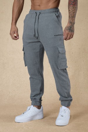 Men's YoungLA 240 Cloud Rambo Jogger Grey | 840-KOFGYV