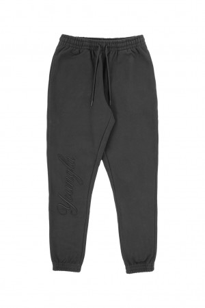 Men's YoungLA 245 Autograph Jogger Black | 942-SPZWEJ