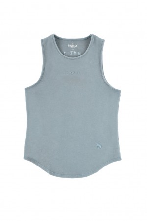 Men's YoungLA 301 EXCELLENCE Tanks Blue | 321-XROEKB