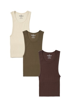 Men's YoungLA 340 Wife Lovers - 3 Pack Tanks Multicolor | 637-JGYLAQ