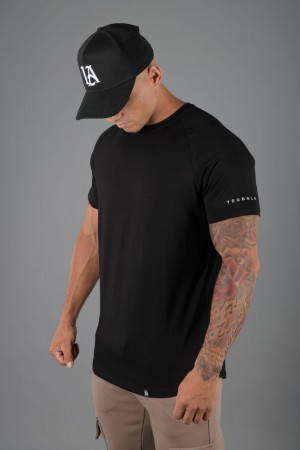 Men's YoungLA 442 Ultimate Hybrid Tee T Shirts Black | 189-IKYZMC