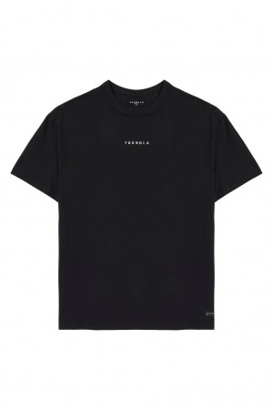 Men's YoungLA 472 - Mellow Logo T Shirts Black | 837-OKXPIR