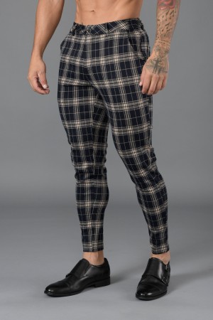 Men's YoungLA 615 New Dress Pants Navy | 845-YNKJUW