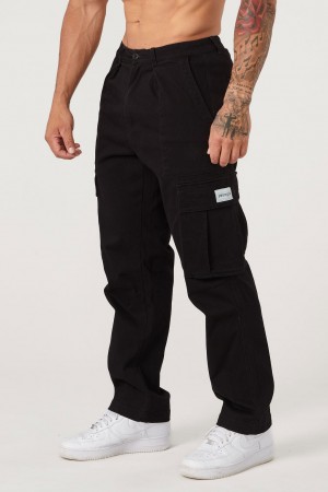 Men's YoungLA 627 Convoy Cargo Pants Black | 849-VJYQGF