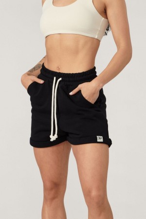 Women's YoungLA W102 Supreme Shorts Black | 473-QIVGWU