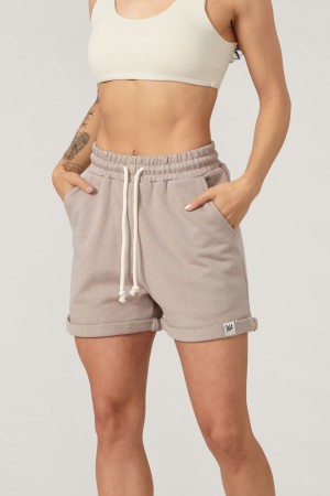 Women's YoungLA W102 Supreme Shorts Grey | 824-WPZKIB