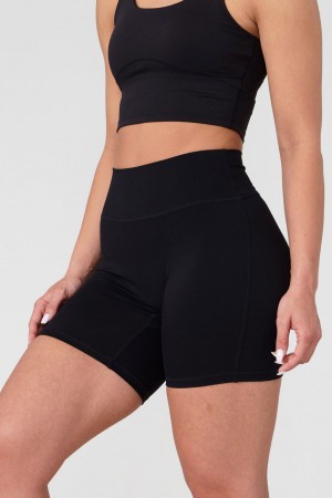 Women's YoungLA W109 Level Up Biker Shorts Black | 725-GDZTVB