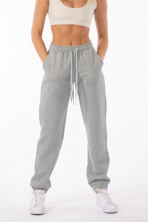 Women's YoungLA W207 Triple String Joggers Grey | 017-RJCBST