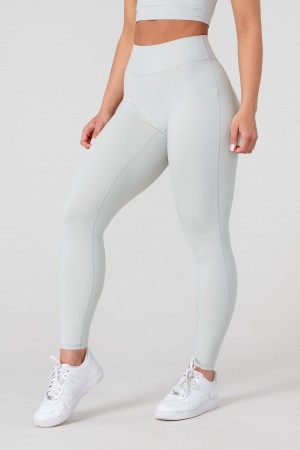 Women's YoungLA W209 Level Up Leggings Grey | 604-SNRAUH