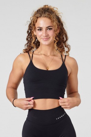 Women's YoungLA W310 Progress Bras Black | 578-HJUOXL