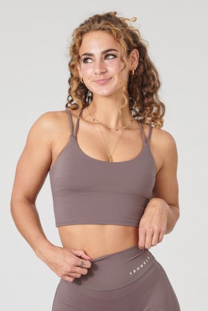 Women's YoungLA W310 Progress Bras Brown | 376-RMSPKH