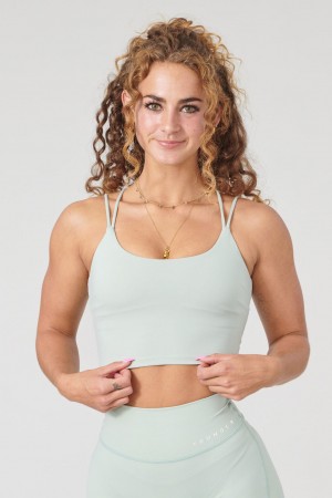 Women's YoungLA W310 Progress Bras Green | 983-DOTYLH