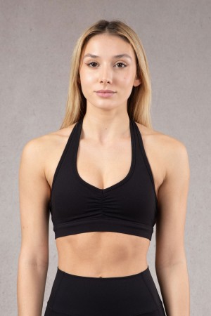 Women's YoungLA W320 Power Backless Bras Black | 256-JTKAIO