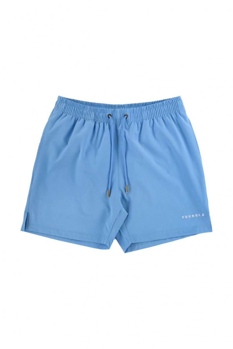 Men\'s YoungLA 140 Frooty Swim Shorts Blue | 460-RMZONQ