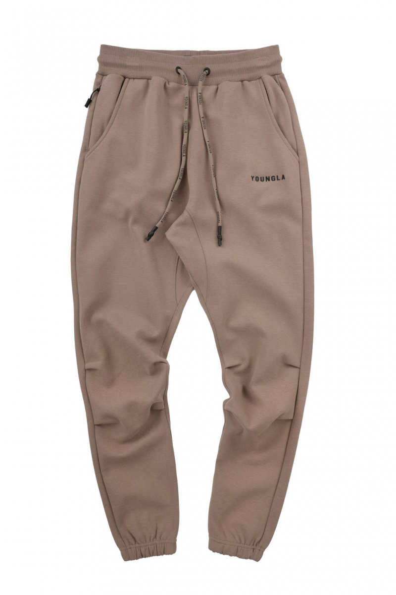 Men\'s YoungLA 210 Kick-Back Jogger Grey | 015-XHJKEC