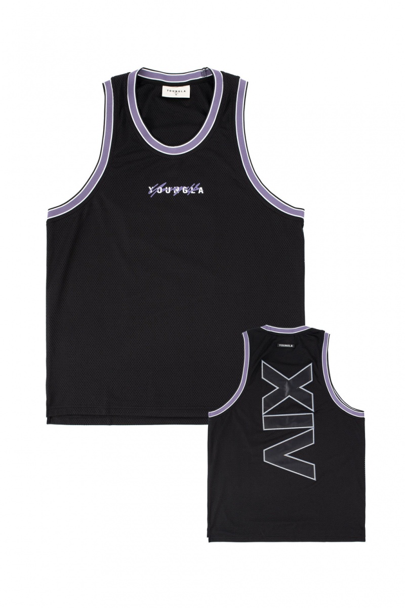 Men\'s YoungLA 330 MVP Jerseys Tanks Black | 893-ZXCYKI