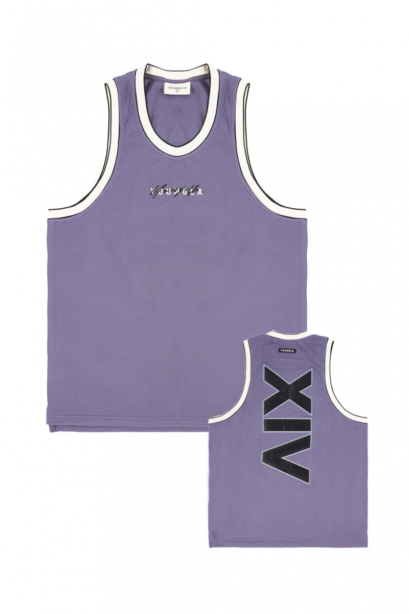 Men's YoungLA 330 MVP Jerseys Tanks Grey | 394-CARWLI