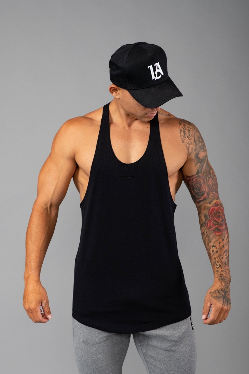 Men\'s YoungLA 334 New Gen Stringers 2.0 Tanks Black | 801-NFYWKZ