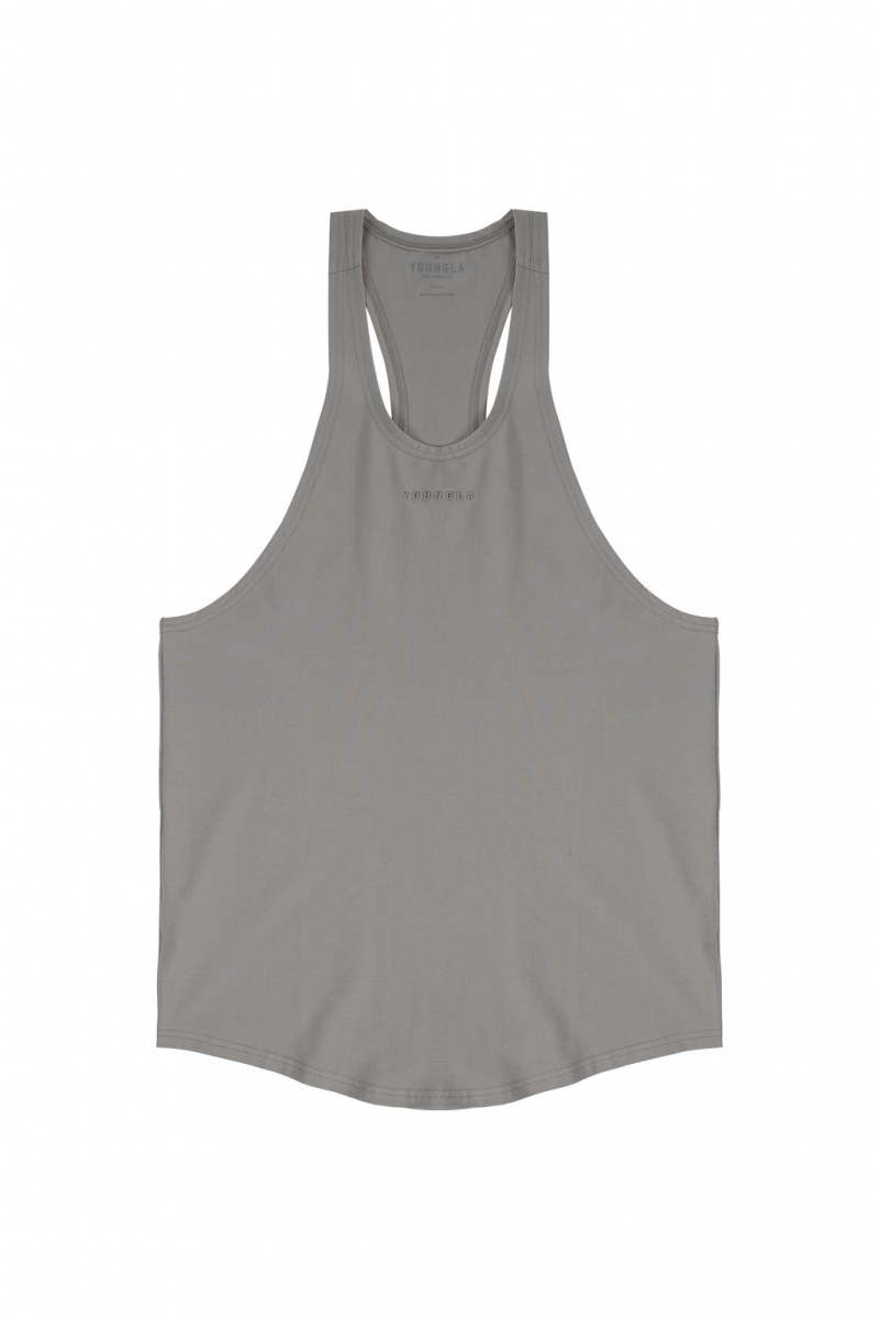 Men\'s YoungLA 334 New Gen Stringers 2.0 Tanks Light Grey | 314-XJITVF