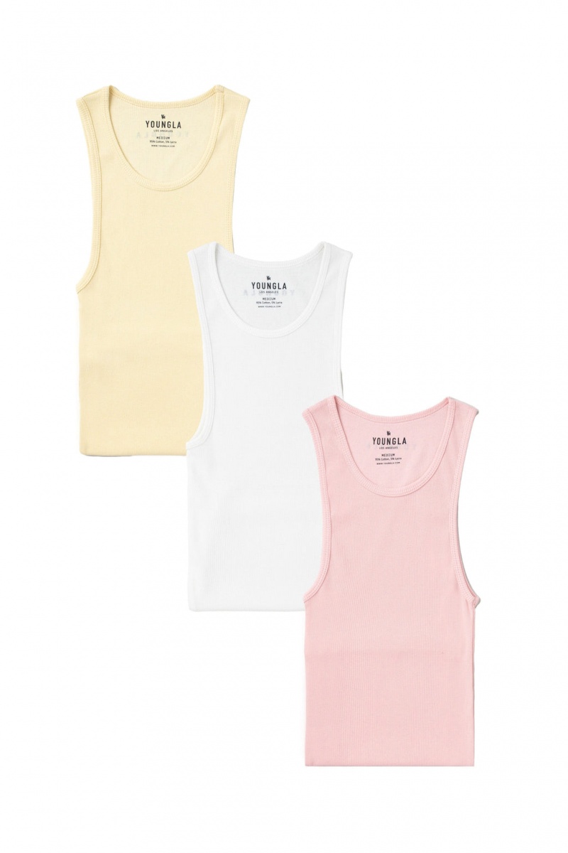 Men\'s YoungLA 340 Wife Lovers - 3 Pack Tanks Multicolor | 154-WNJIFE