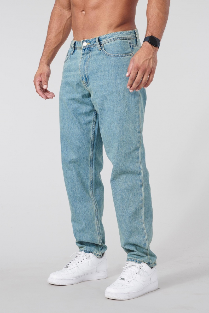 Men\'s YoungLA 609 – Baggy Jeans Light Blue | 120-QCBXOE