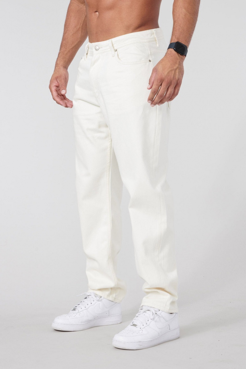 Men\'s YoungLA 609 – Baggy Jeans White | 547-APCGBW