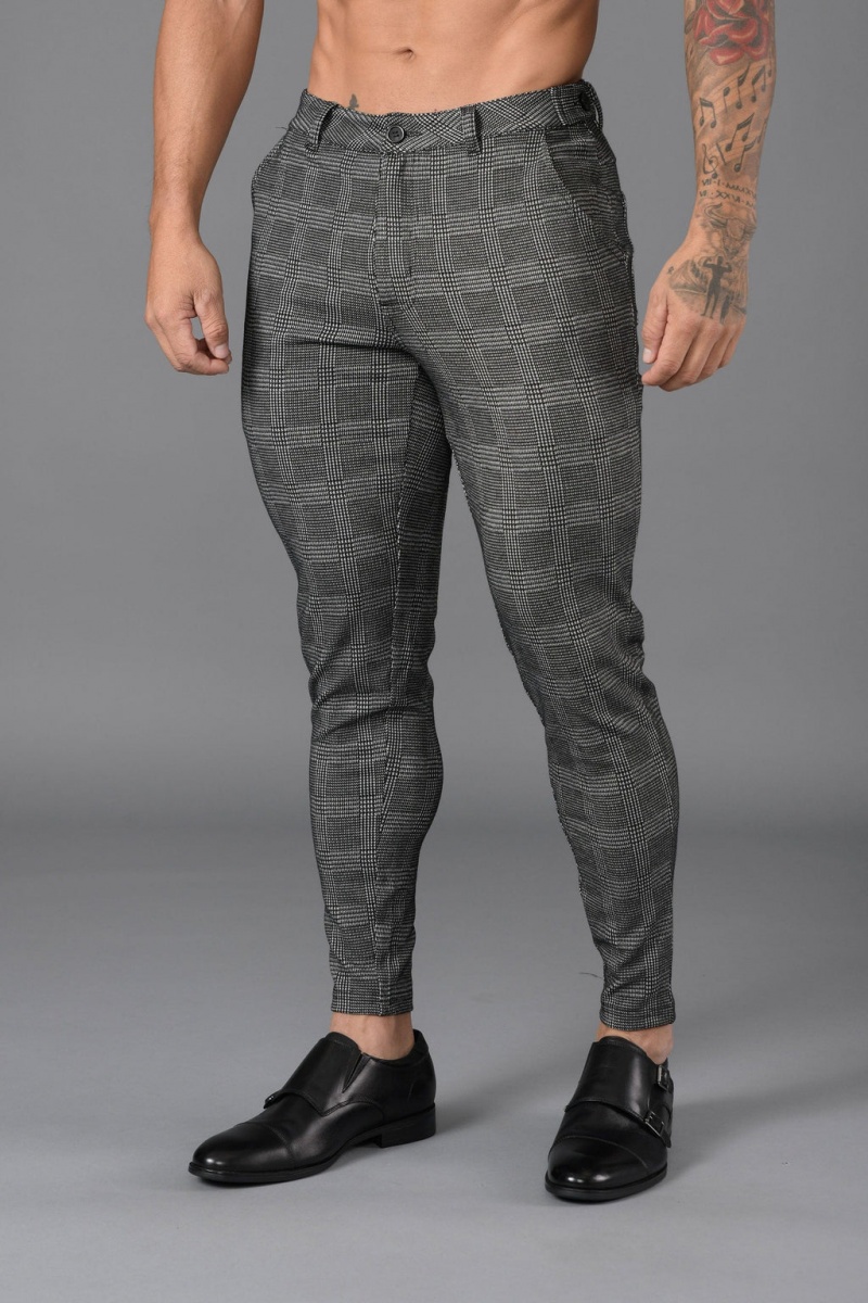 Men\'s YoungLA 615 New Dress Pants Grey | 712-WMRVGZ