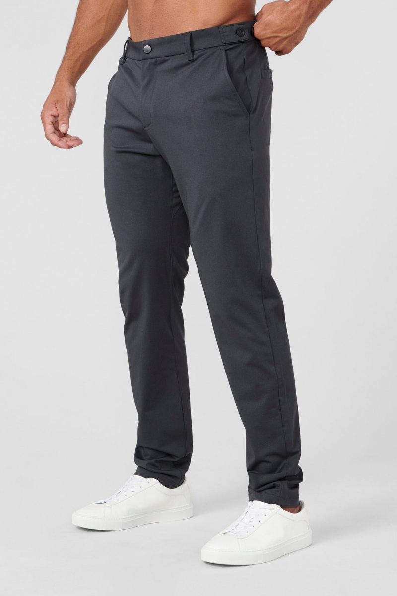 Men\'s YoungLA 626 Office Tech Pants Dark Grey | 587-FRUXPH