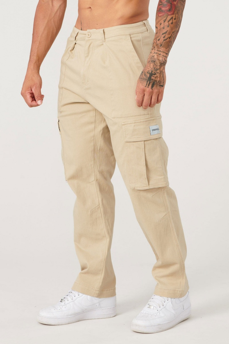 Men\'s YoungLA 627 Convoy Cargo Pants Khaki | 023-PFXLVH