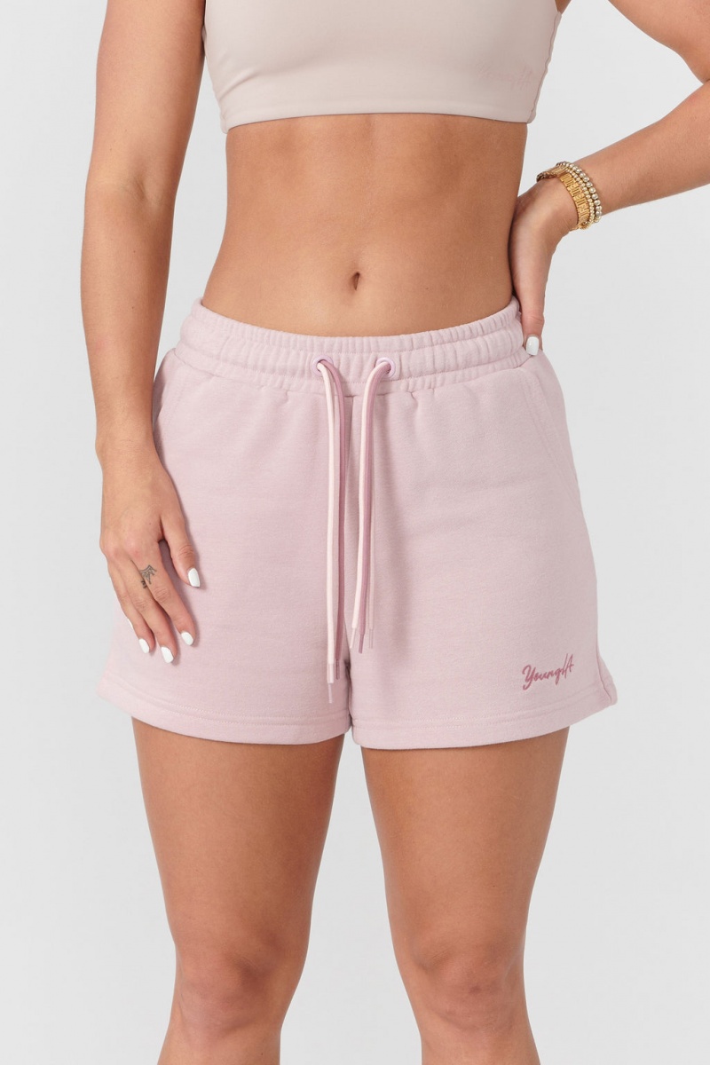 Women\'s YoungLA W107 Triple String Shorts Pink | 475-VKMEQU