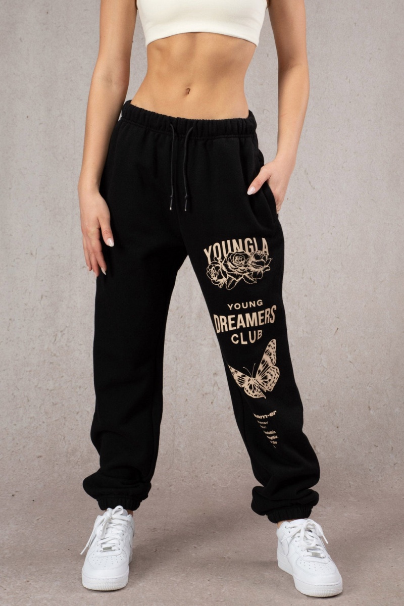 Women\'s YoungLA W211 Dreamers Joggers Black | 325-EHUIKV