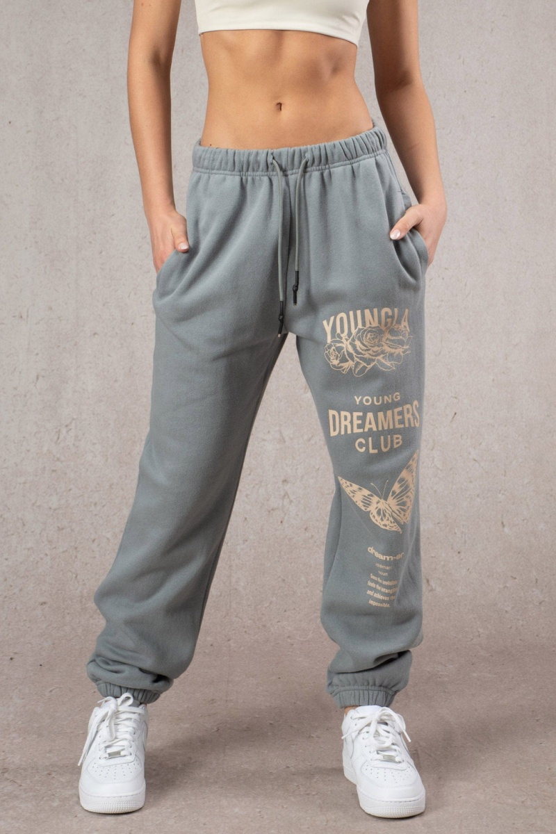 Women\'s YoungLA W211 Dreamers Joggers Blue | 576-XTFGPB