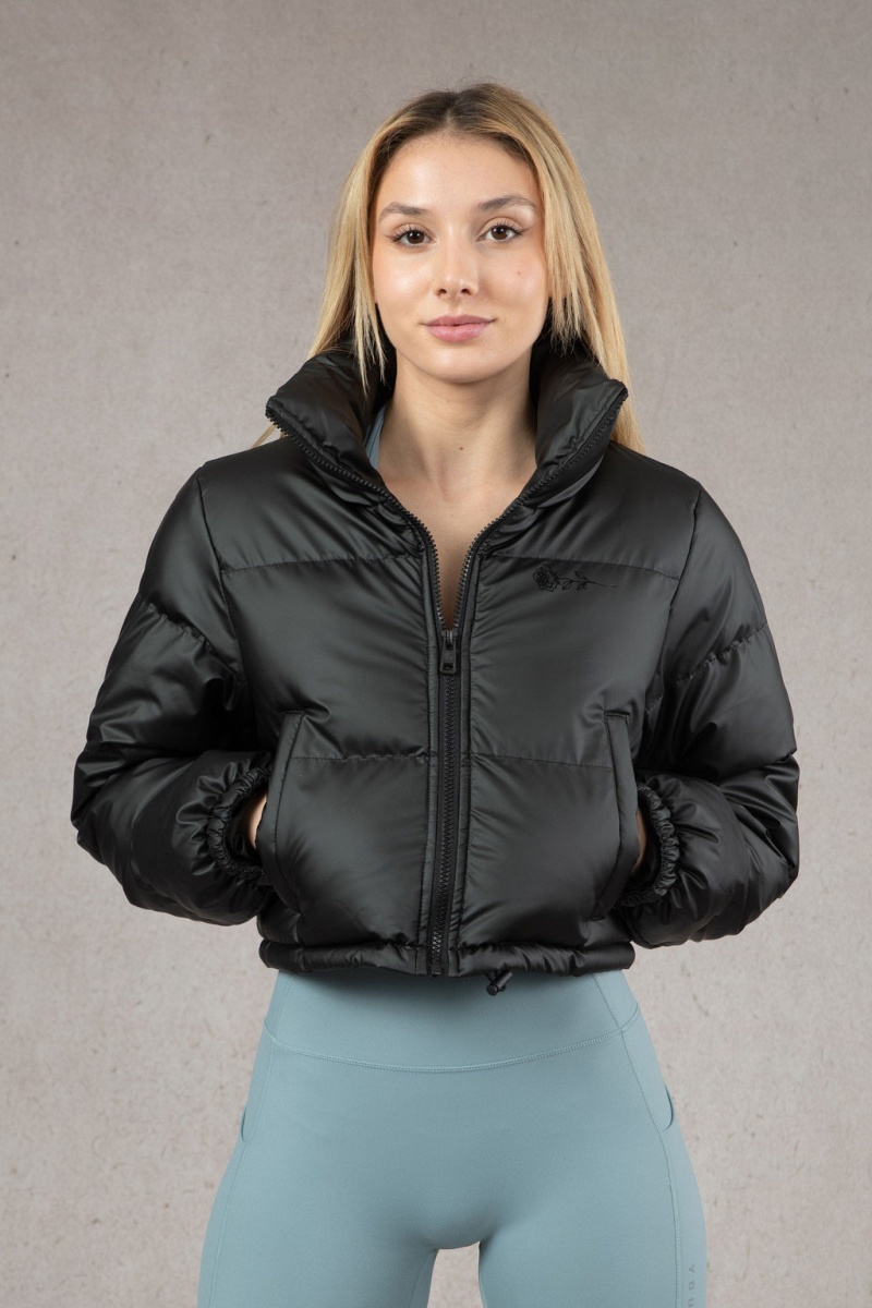 Women\'s YoungLA W511 Rosita Puffer Jacket Black | 518-TCMHOX